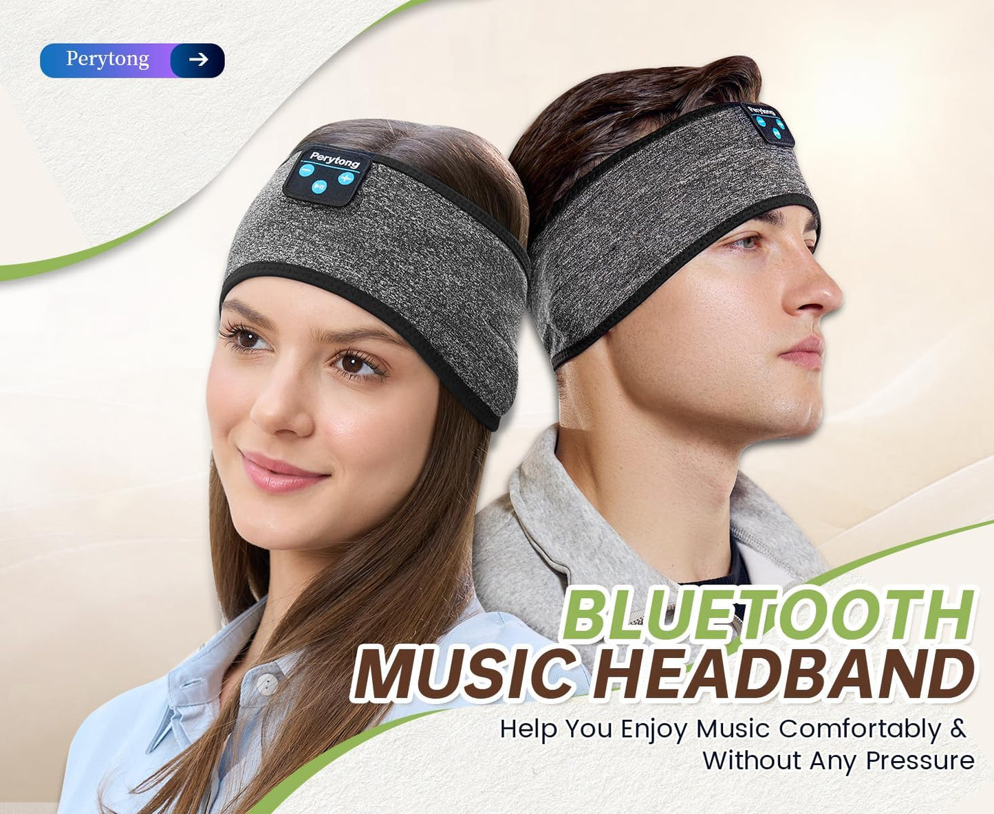 Sleep Headphones Bluetooth, Sleeping Headphones Headband - Soft Elastic Comfortable Wireless Headband, Gifts for Men Women Teenager