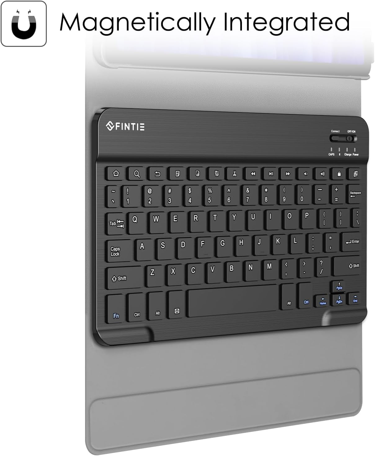 Keyboard Case for Samsung Galaxy Tab A7 10.4 Inch 2022/2020 Model (SM-T500/T503/T505/T507/T509), Slim Lightweight Stand Cover W/Magnetically Detachable Wireless Bluetooth Keyboard, Black
