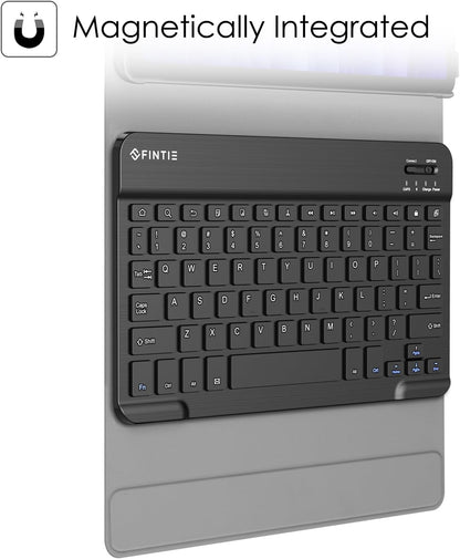 Keyboard Case for Samsung Galaxy Tab A7 10.4 Inch 2022/2020 Model (SM-T500/T503/T505/T507/T509), Slim Lightweight Stand Cover W/Magnetically Detachable Wireless Bluetooth Keyboard, Black