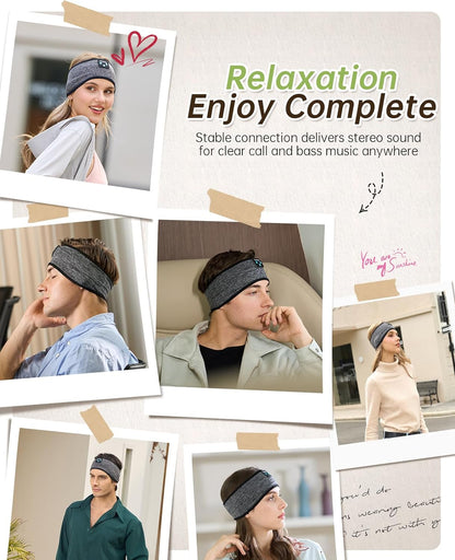 Sleep Headphones Bluetooth, Sleeping Headphones Headband - Soft Elastic Comfortable Wireless Headband, Gifts for Men Women Teenager