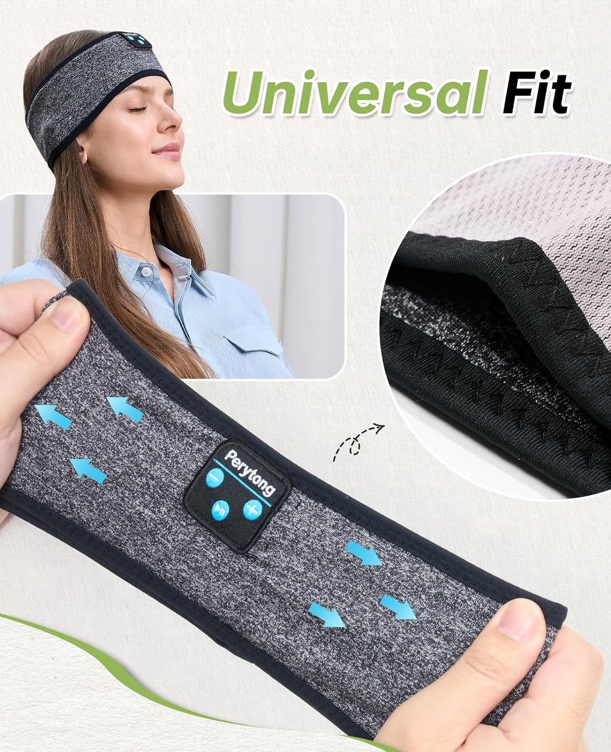 Sleep Headphones Bluetooth, Sleeping Headphones Headband - Soft Elastic Comfortable Wireless Headband, Gifts for Men Women Teenager