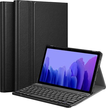 Keyboard Case for Samsung Galaxy Tab A7 10.4 Inch 2022/2020 Model (SM-T500/T503/T505/T507/T509), Slim Lightweight Stand Cover W/Magnetically Detachable Wireless Bluetooth Keyboard, Black